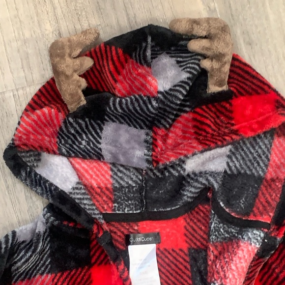 Preowned Cuddl Duds Reindeer Bath Robe. - Picture 2 of 7